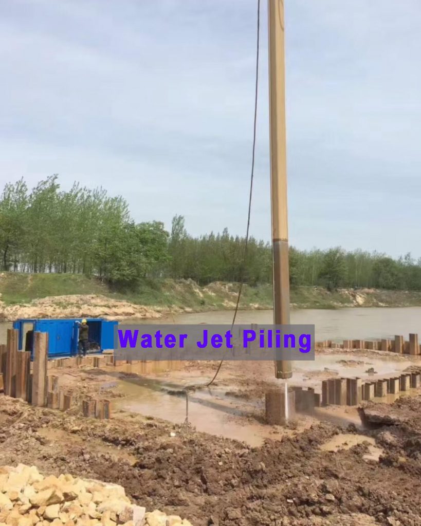 high pressure water jet piling